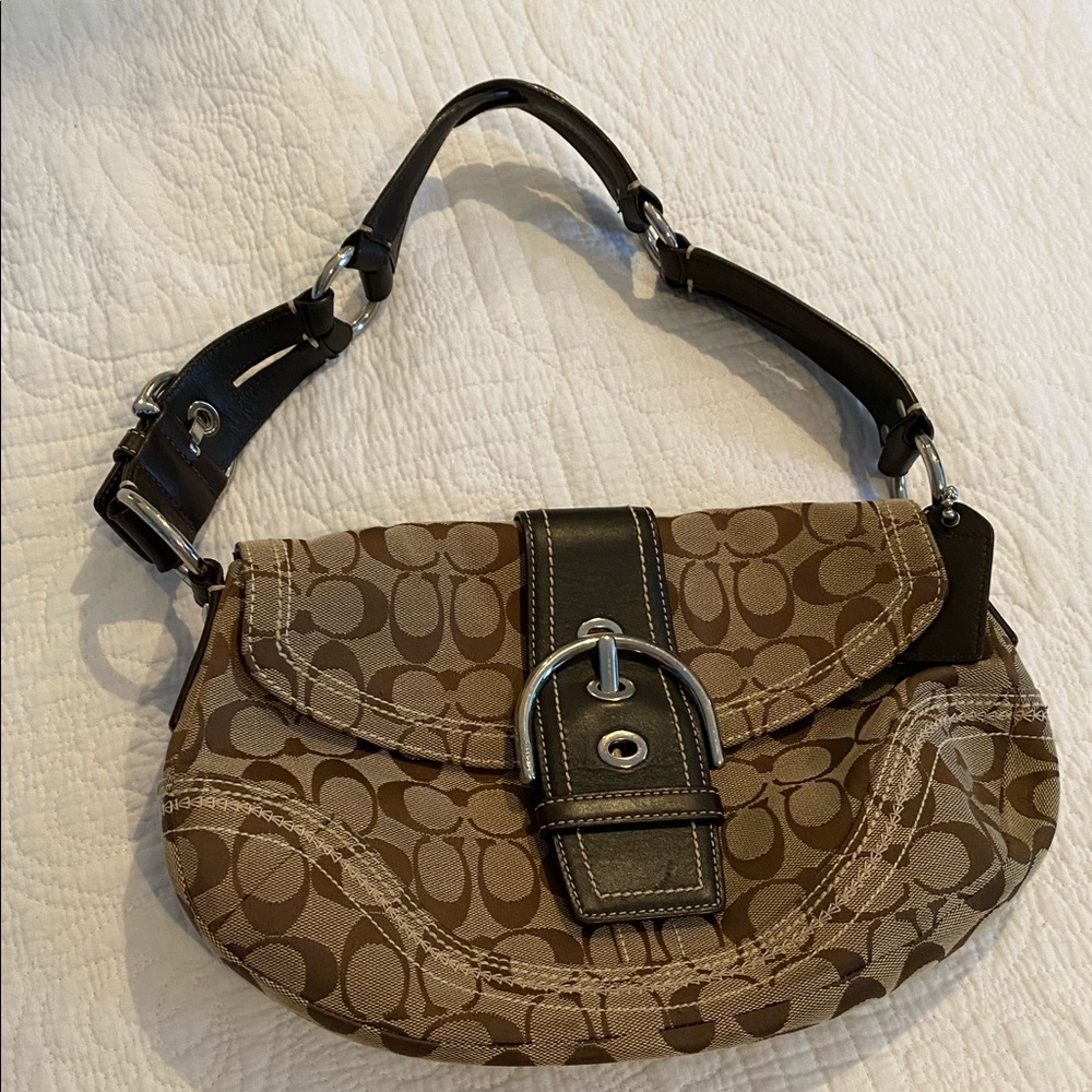 Authentic Coach Tan and Brown handbag